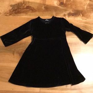 Black velvet dress